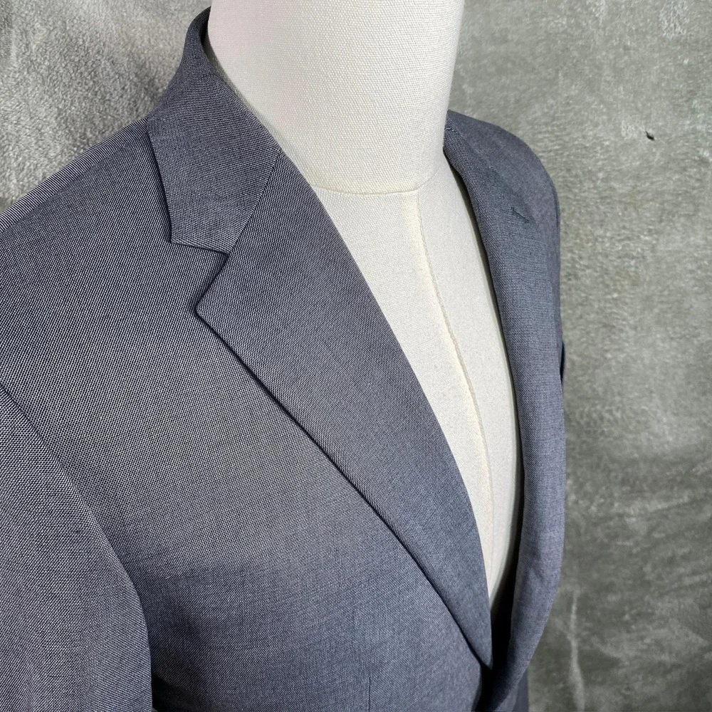 Banana Republic Jacket Mens 40R Gray Slim Fit Sharkskin Blazer Sport‎ Coat Suit